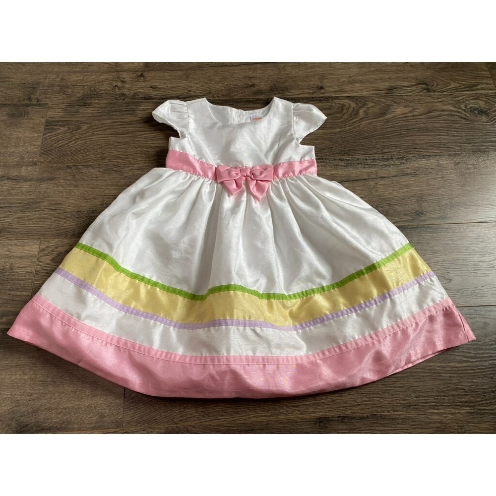 EUC Kids Girls Toddler Gymboree‎ easter dressy fancy bow dress size 4T
